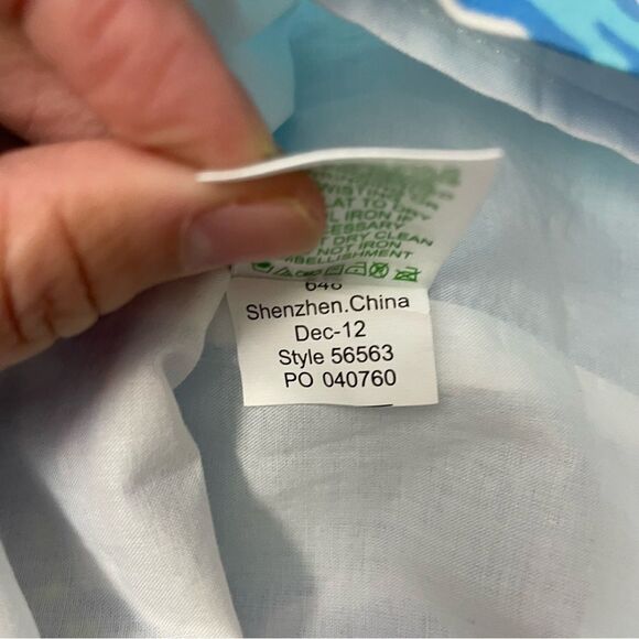 Lilly Pulitzer Tossing the Line Serena Striped‎ Dress sz 10 Floral Beaded Blue - Picture 8 of 13